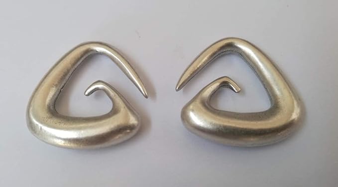 Pesos de oreja de pareja plateados plata para lóbulos estirados ...