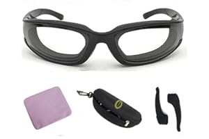 shenghang Onion Goggles Kitchen Grilling Glasses Tear Free Saftey Glasses for Kitchen Dustproof, Anti-fog, Windproof (black)