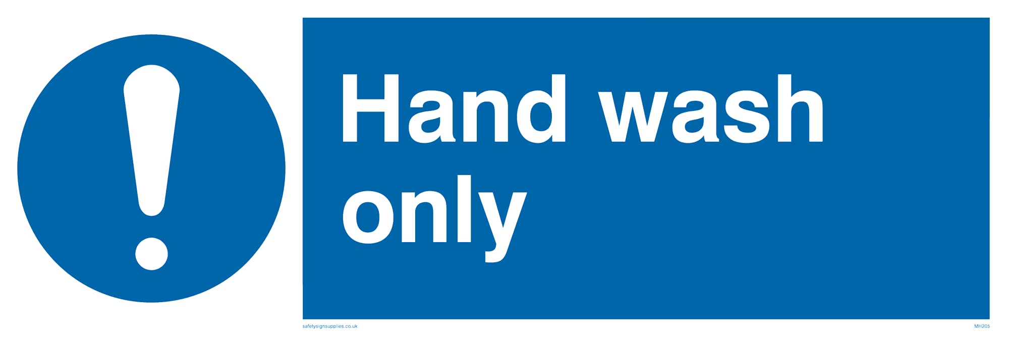 Hand Wash Only Sign - 300x100mm - L31