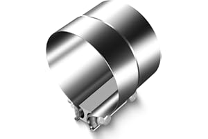 SAQXK 4 Inch Lap Joint Exhaust Clamp for Mufflers, Pipes Exhaust Tips, Catback Systems, Racing Exhaust, Lap Joint Seal Exhaust Clamp 304 Stainless Steel 1pcs