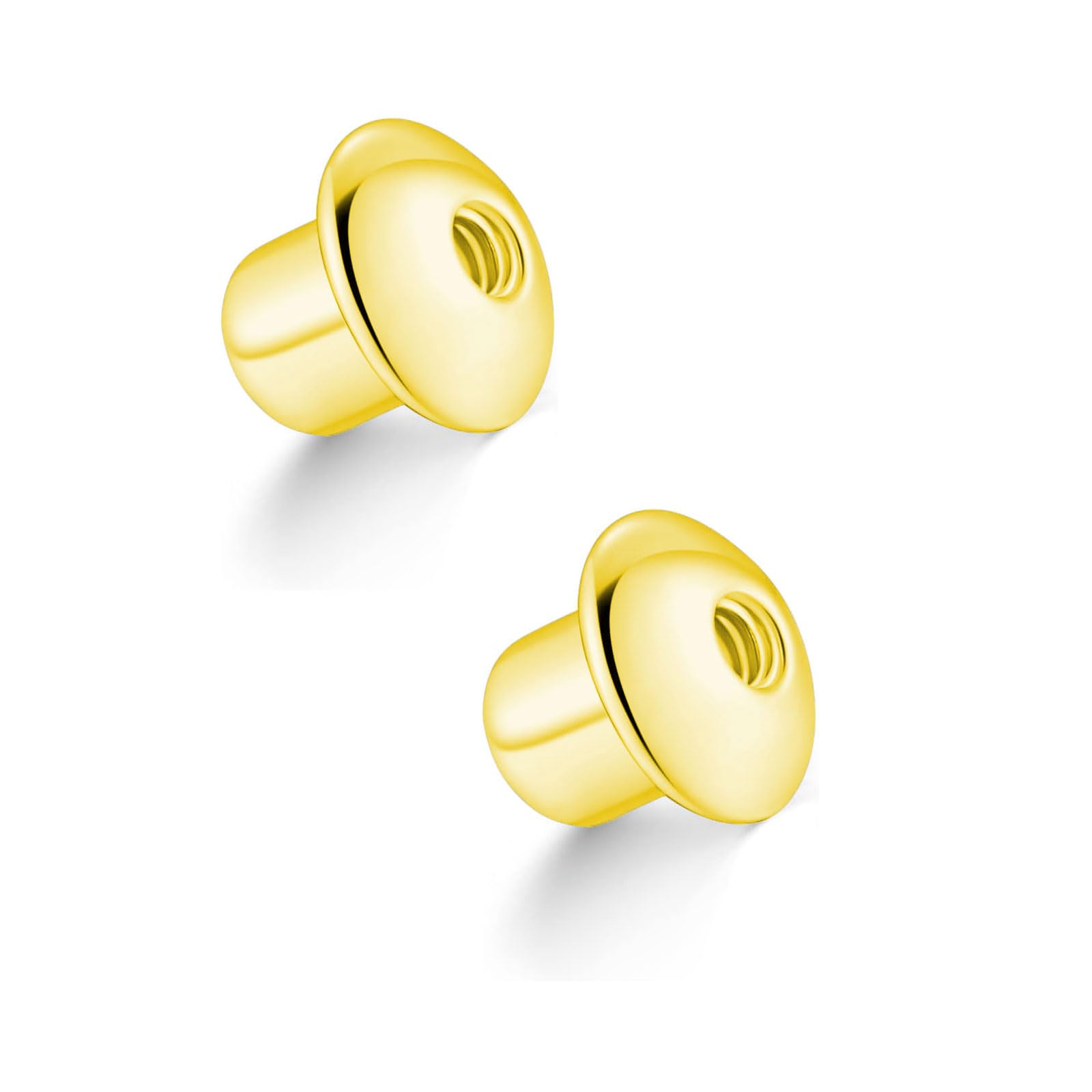 Photo 1 of 1PCS 925 Silver Earring Screw Backs Replacements, Earring Backs Hypoallergenic, Secure Ear Locking for Stud Earrings for Screw Posts (Gold)