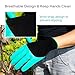 MOFIR Garden Genie Gloves 2 Pack With 4 ABS Claws | Breathable, Waterproof Nitrile & Thorn Resistant Working Gloves For Women & Men | For Digging, Planting, Composting, Outdoor Work & More