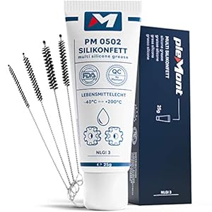 Plemont 25g siliconenvet incl. melkslangborstels. Smeervet voor koffieautomaat, afdichtingen, sanitair. Voedselveilig…