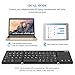 Foldable Bluetooth Keyboard, Jelly Comb B003B Dual Mode USB Wired & Bluetooth Keyboard with Touchpad Rechargeable for Windows Android Tablet Smartphone Surface and More-Updated (Black)