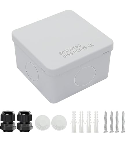 DGZZI 4-Pack Waterproof Electrical Junction Box – 3.15 X 1.97 X 0.79 Inch ABS Plastic Project Case (80x50x20mm)