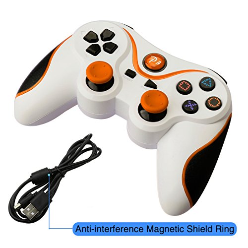 A-SZCXTOP 1 Pair Wireless Dualshock Bluetooth Game Controller Rechargeable Gamepad with USB Charging Cable for PS3 Playstation 3