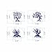 Art Kitchenware 2.76Inch 8pcs Halloween Tree Cookie Cake Stencil Set Cupcake Decoration Plastic Stencil Template Fondant Cake Decorating Tool Semi-Transparent ST-849S