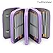 BTSKY PU Leather Colored Pencil Case with Compartments-72 Slots Handy Pencil Bags Large for Watercolor Pencils, Ordinary Pencils (Purple)