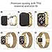 Mostof Compatible Apple Watch Band 38mm 42mm, Stainless Steel Mesh Strap with Case Protector Replacement for Apple Watch Series 1/2/3 Men Women, Gold
