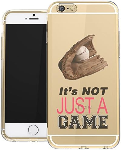 IPhone 6 Clear Case Baseball Its Not Just A Game Pink Quote Girls Teens Teen Girls UNIQUE Designer CLEAR Transparent Gloss Candy TPU Flexible Slim Case Cover Skin for Apple iPhone 6 4.7 inch