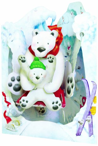 Santoro Interactive 3-D Swing Greeting Card, Polar Bear (SSC110)