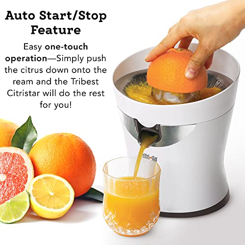 Tribest CitriStar CS1000 Citrus Juicer, Electric Juicer for Oranges