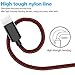 ACTIONPIE 5-Pack(3ft 3ft 6ft 6ft 10ft) Type C Cable Use USB 3.0 Fast Charger and Nylon Braided Cable black and red