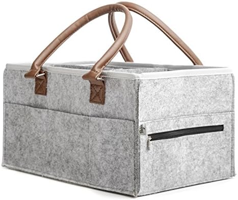 Baby Diaper Caddy Portable - Nursery Storage Organizer Tote Bag - Room Essentials for Baby and Newborn - Baby Storage for Diapers and Clothes by Babja