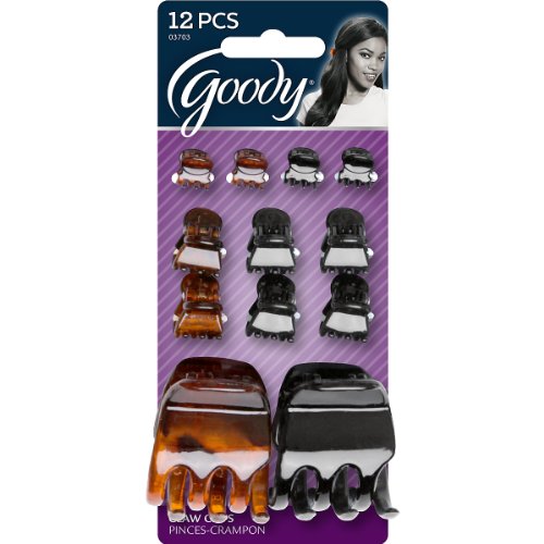 Goody Women's Classics Claw Clip Combo, 12 Count
