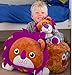 Stuffed Animal Storage Bag | Bean Bag Chair | XL Soft Animal Organizer | Becomes a Jumbo Plush Lion Pillow or Cushioned Chair | Holds up to 50 Animals | Support Prader-Willi Syndrome kids