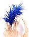 FELIZHOUSE 1920s Fascinator with Feathers Headband for Women Wedding Tea Party Headwear (Blue)