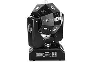 Dreamland Moving Head Disco Light 200W LED RGBW Moving Head Beam Lights DJ Lights DMX 512 with Sound Activated for Stage Ligh