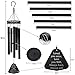 sinfinate Wind Chimes for Outside ,30 Inches Memorial Wind Chimes for Loss of a Loved One Soothing Melody to Remember People Beloved, Great as a Gift or for Outdoor Decoration, Garden, Yard (Black)