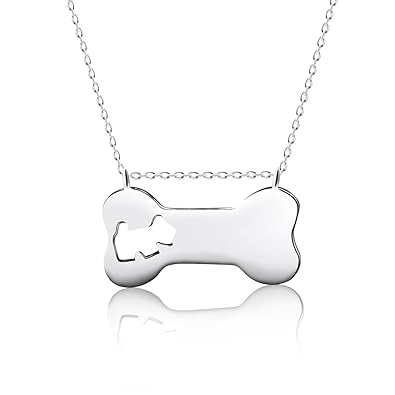 sterling silver dog bone necklace