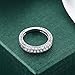 Gem Stone King 925 Sterling Silver White Created Sapphire Ring | Wedding Band Ring For Women | 1.00 Cttw | Available In Size 5,6,7,8,9