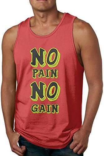 No Pain No Gain Men's Graphic Basic Sleeveless Tee,Tank Top