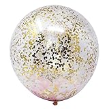 18 Inch Confetti Filled DIY Kit Party Balloons Set - 6 Clear 18