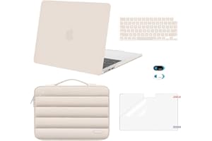MOSISO Compatible with MacBook Air 13 inch Case M5 2026 M4 2025-2022 M3 M2 A3449 A3240 A3113 A2681, Hard Case&Puffy Bag&Keybo