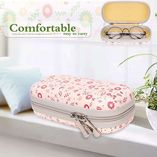 Skycase Sunglasses Case for Women Semi Hard Eyeglasses Case Holder Floral 62