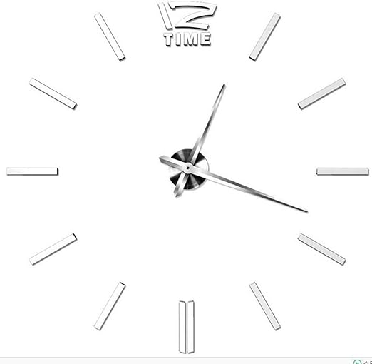 New Home Decor Wanduhr Europaische Geraumiges Wohnzimmer Moderne Minimalistische Art Und Weise Diy Wand Kunst Silber Amazon Es Hogar