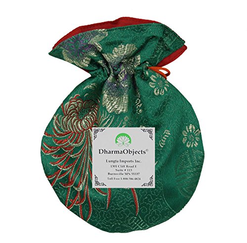 DharmaObjects 2 Pairs Pro Brass Fingers Cymbal Zills Belly Dancing Free Silk Pouch (Green)