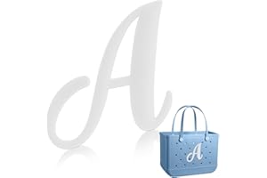 ALKNOT Decorative Lettering Charms for Bogg Bag, Alphabet Lettering Accessories, Decorative Bogg Bag Charms Insert Alphabet Lettering, Alphabet 3D Letters for Personalizing Handbag DIY White