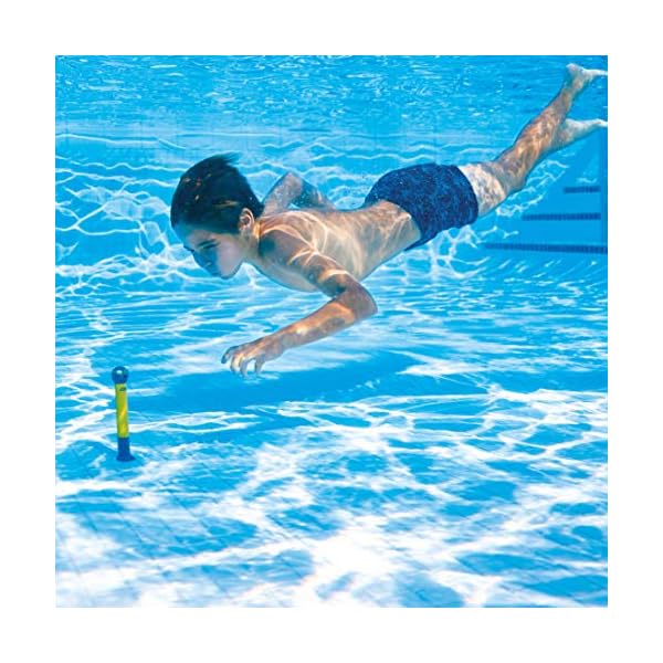 Zoggs-Childrens-Zoggy-Sinking-Dive-Sticks-Pool-Toy-and-Game Zoggs Dive Sticks Pool Toys, Confidence Building Diving Sticks, Safe Swimming Pool Toys, Diving Sticks For Swimming Fun…