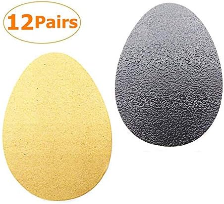 12 Pairs Self-Adhesive High-Heeled Shoe Pads Anti-Slip Shoe Grips Protector Sticker Rubber - Black