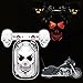DLLL Motorcycle Skull Turn Signal Light Rear Running Brake Stop License Plate Tail Light Harley Davidsons Suzuki Kawasaki Yama Cruiser (White)