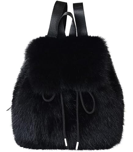 Amazon.com: Abbylike White Fuzzy Backpack for Adults Fuzzy Furry