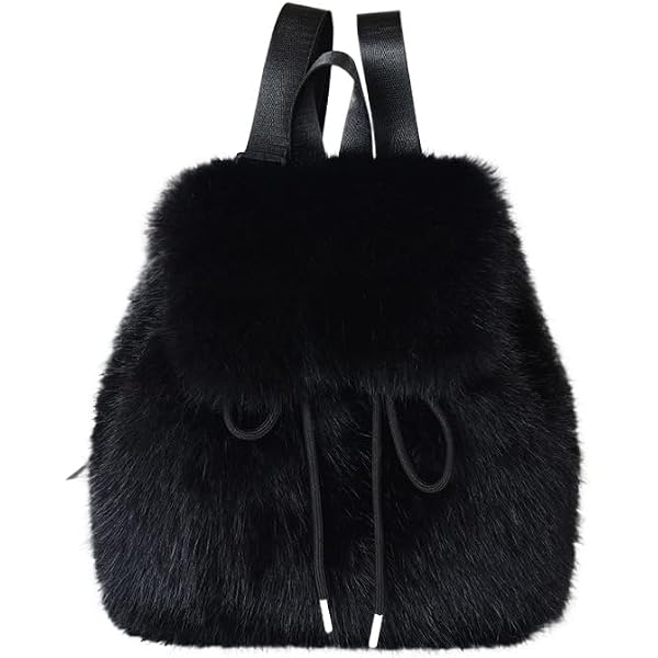 Amazon.com: PENINSULA LOVE Women Faux Fur Backpack Furry  display picture 1