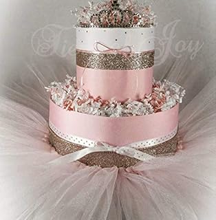 baby shower cakes for girl pink and gold