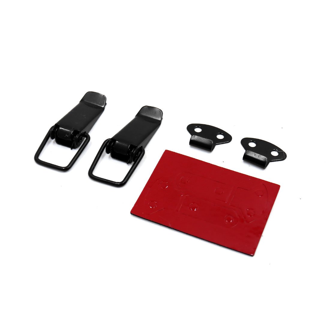 sourcingmap 2 Pcs 75 x 25 x 9mm Black Metal Box Toggle Latch Catch Hasp Clamp for Car