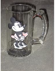 Kitchen: Vintage Walt Disney Minnie Mouse 5 1/2 Inch Clear Glass Mug - Walt Disney Productions