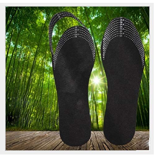 Nancy Tino Unisex Bamboo Charcoal Shoe Insoles Odor Removal Deodorant Cushion Foot Inserts Shoe Pads Healthy Insoles Women 1Pair
