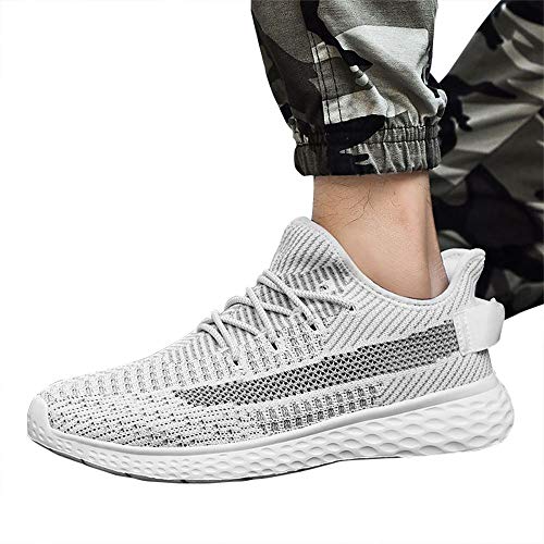 Men's Walking Shoes Casual Sneakers - Athletic Running Non-Slip Lightweight Outdoor Fashion Sneaker MS1936-Grey-US10