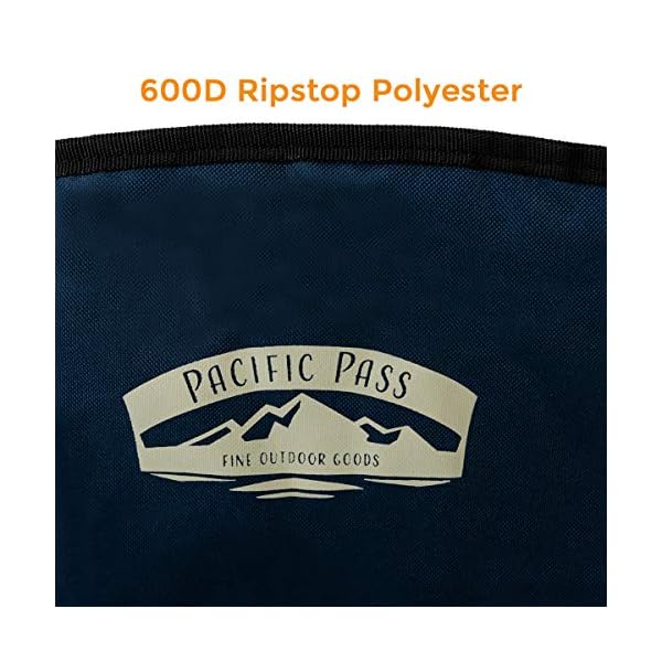 Pacific Pass Full Back Quad Chair for Outdoor and Camping with Cooler