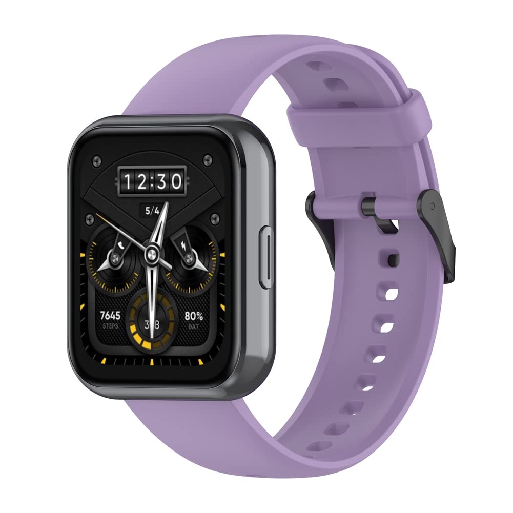 Tyogeephy Compatible with Realme Watch 3/Watch 2/Watch 2 pro/Watch S pro/Boat Watch Lite/Noise Colorfit Grand Bands, Soft Silicone Sport Strap for Men Women