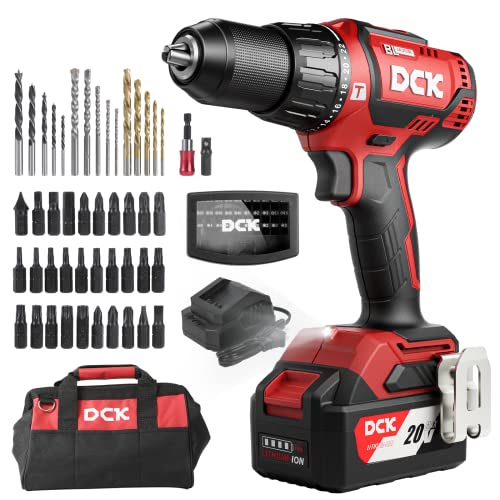 DCK Brushless Hammer Drill, 20V Hammer Drill Cordless, 531In-lb, 1/2