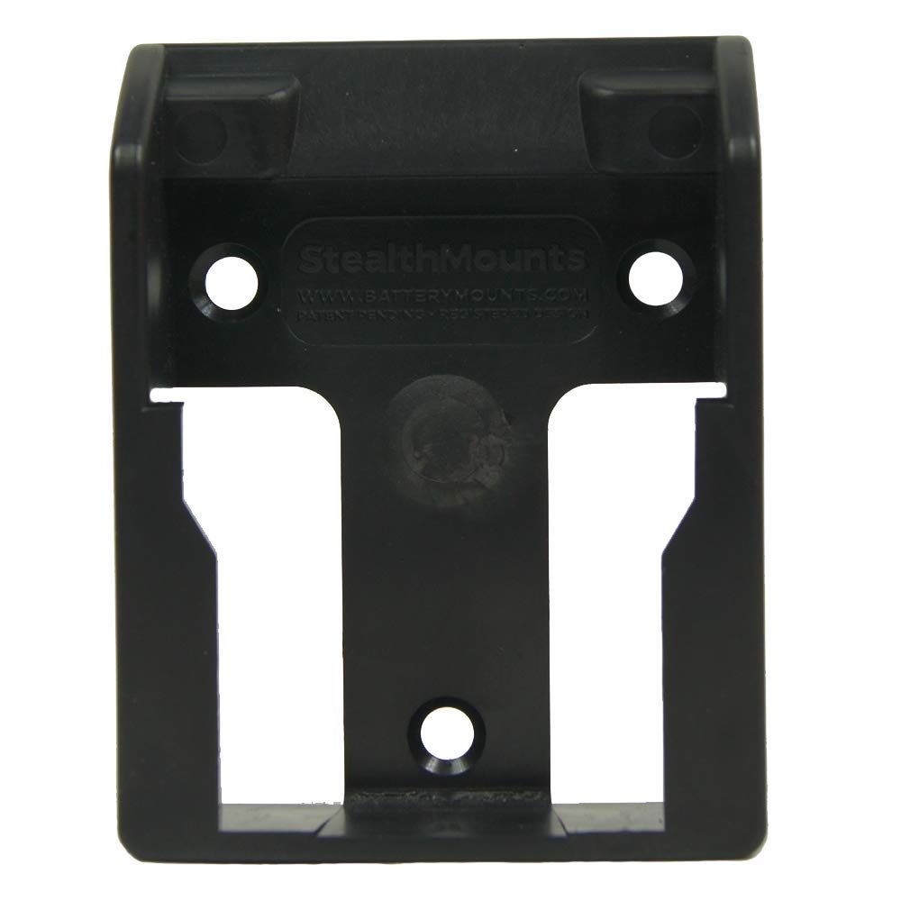 StealthMounts Battery Mounts for DeWalt MAX + XR + Flexvolt | Cordless Battery Holders for DeWalt 18v + 20v + 54v + 60v Power Tools | 5 Pack | Black Battery Organisers