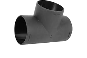 Hihaha Car Heater Warm 3 Way Air Ducting Pipe/T Shape Outlet Connector/Rear for Car/Durable Plastic 75mm / Black / 1pcs