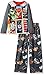 Justice League Boys Poly Top With Fleece Pants Pajamas (Little Kid/Big Kid) Grey