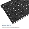 Arteck 2.4G Wireless Keyboard Stainless Steel Ultra Slim UK Layout Keyboard with Numeric Keypad for Computer/Desktop/PC…