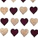 Nicrolandee Burgundy Wedding Confetti Rose Gold Glitter Party Confetti Burgundy Suede Heart Shaped Table Confetti for Bridal Shower Valentine's Day Hen Night Party1 Inch 50 Grams/Bag (Wine Red)